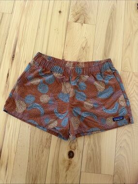 Patagonia Women's Small Solar Swirl / Redtail Rust Barley Baggie Shorts